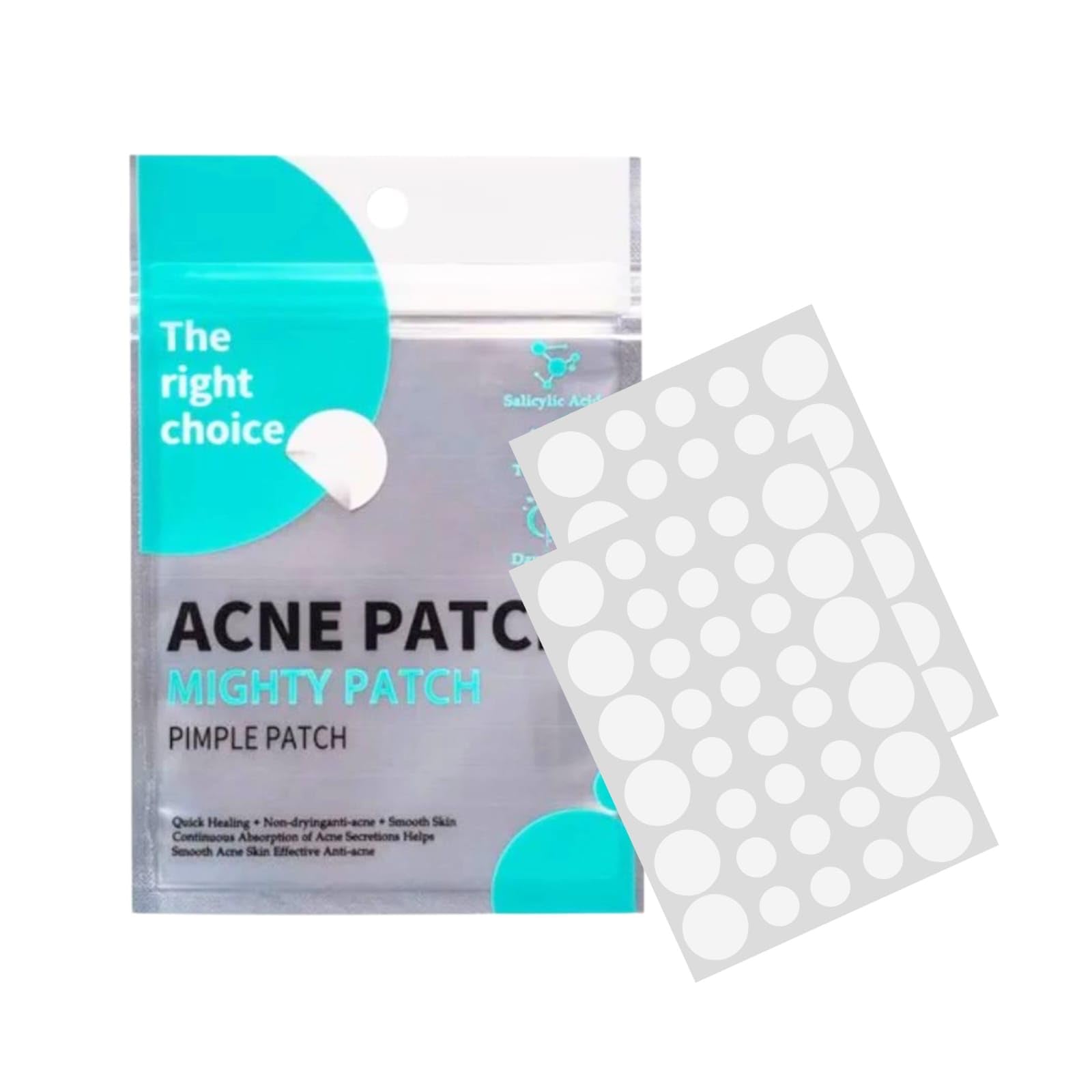 Sillyaura Acne Patches for Face - Invisible Ultra Thin Spot Cover Stickers, Strong Waterproof and Adhesive Overnight (36 Count / 2 Sizes)