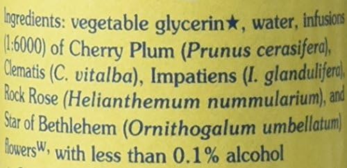 Flower Essence Services Five Flower Formula Glycerin Spray - Natural Stress Relief & Emotional Balance - 1 oz