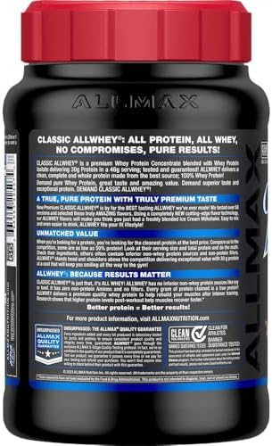 ALLMAX, CLASSIC ALLWHEY®, 100% Whey Protein, Strawberry, 5 lbs (2.27 kg)