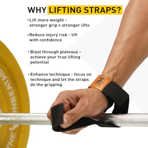 MuscleBlaze Wrist Supporter Weight Lifting Straps | Gym & Deadlift Grip Enhancer (Black Free Size)