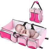 Biki Baby Travel Cot Bag 3 In 1 - Foldable Travel Crib, Nappy Changing Station & Diaper Bag