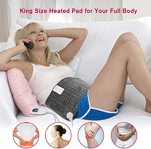 Electric Physiotherapy Heating Pad with Auto-Off Timer (12x24in) - Targeted Pain Relief