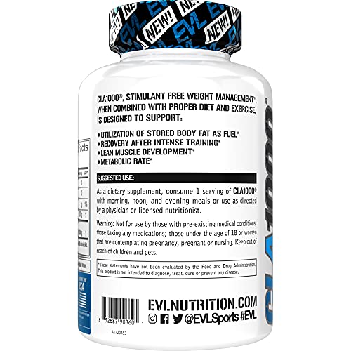 EVLution Nutrition CLA 1000 - Weight Management Support (90 Servings)