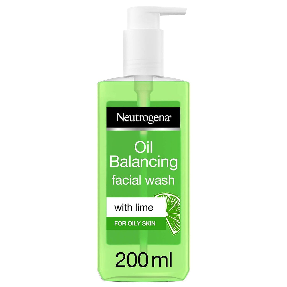 Neutrogena Visibly Clear Facial Wash - Pore & Shine Control with Lime & Aloe Vera for Oily Skin, 200ml