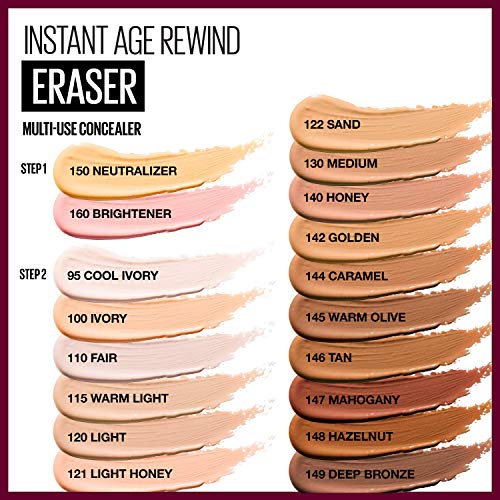 Maybelline Instant Age Rewind Eraser Dark Circles Treatment Concealer - Caramel, 0.2 Fl Oz (Pack of 2)