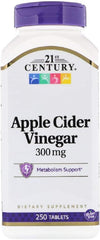 21st Century Apple Cider Vinegar 300mg, 250 Tablets - Digestive & Metabolic Support