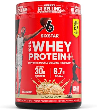 Sixstar 100 Whey Protein Plus Vanilla Cream 1 81 Lbs 821 G