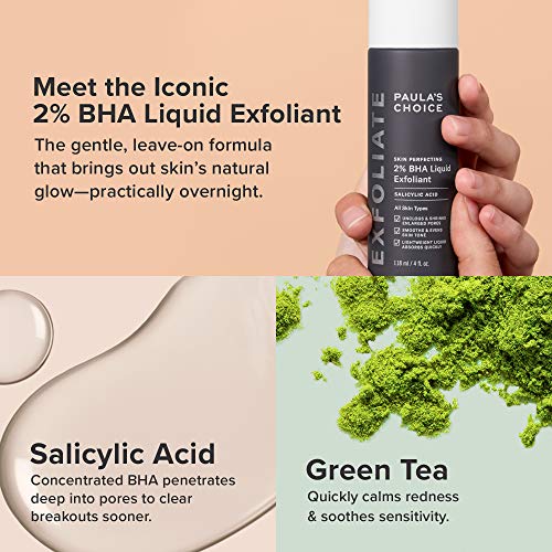 Paula's Choice SKIN PERFECTING 8% AHA Gel Exfoliant & 2% BHA Liquid Duo - Facial Exfoliants for Blackheads, Pores & Fine Lines