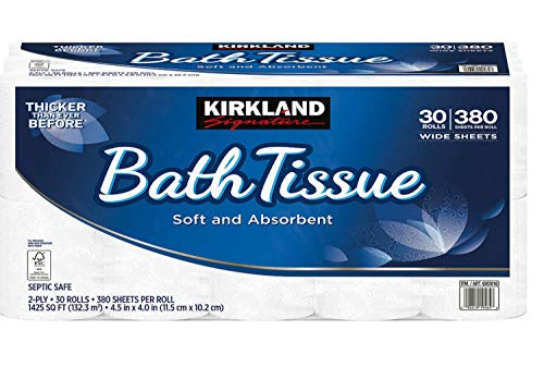 Kirkland Signature Premium 2-Ply Bath Tissue - 30 Soft Rolls