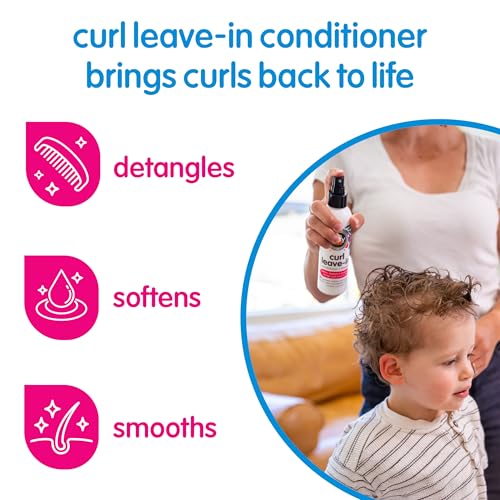 So Cozy Kids Curly Hair Detangler Conditioner Spray - Paraben-Free Leave-In for Tangle-Free Curls