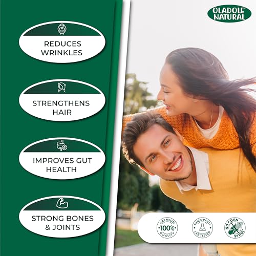 Oladole Natural Collagen Peptides Powder with Hyaluronic Acid - 201g