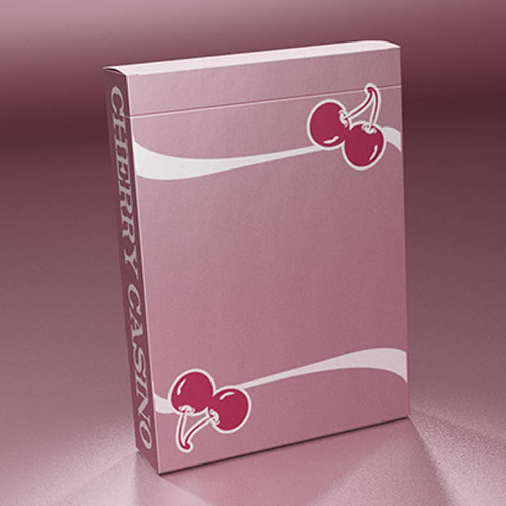 Cherry Casino Flamingo Quartz Pink Playing Cards with Clear Protective Case