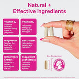 Pink Stork Vitamin B6, Ginger & Electrolyte Capsules - Digestive Support (60ct)