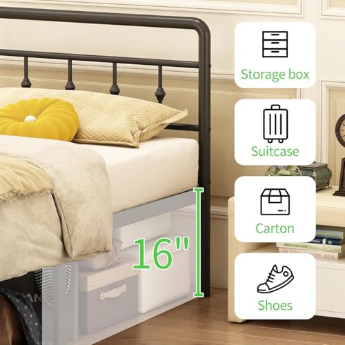 Wemart Twin Size Folding Bed with Mattress - Portable Roll Away Guest Bed (Black)