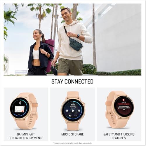Garmin vívoactive 6 GPS Smartwatch - Metallic Pink Dawn