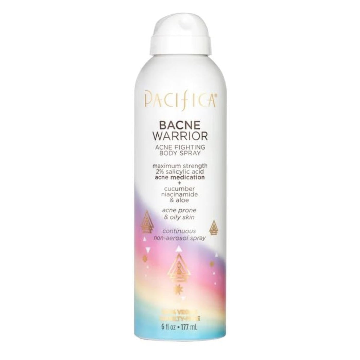 Bacne Warrior Acne Cleanser Body Spray for Teens & Adults - Salicylic Acid & Niacinamide