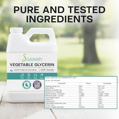 Soapeauty Organic Vegetable Glycerin USP - 32oz (Non-GMO, Natural)
