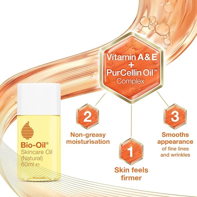 Bio-Oil 100% Natural Skincare Oil: Improve Skin Tone & Texture (60ml)