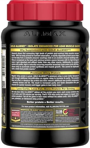 ALLMAX, GOLD ALLWHEY®, Premium Whey Protein, Strawberry, 5 lbs (2.27 kg)