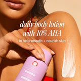 First Aid Beauty KP Smoothing Lotion - 10% AHA, Exfoliating & Moisturizing, Bump Reduction, Peach Scent, 189.9 g