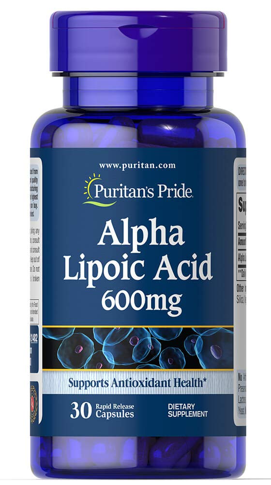 Puritan's Pride Alpha Lipoic Acid 600mg Capsules - 30 Count Rapid Release Trial