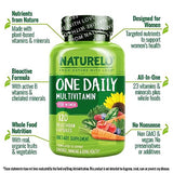 NATURELO One Daily for Women Multivitamin - 120 Vegetable Capsules