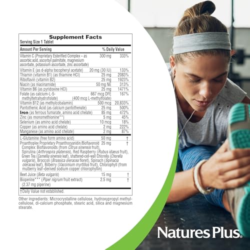 Nature's Plus Hema-Plex 30 Sustained Release Tablets - Iron & B-Complex Supplement