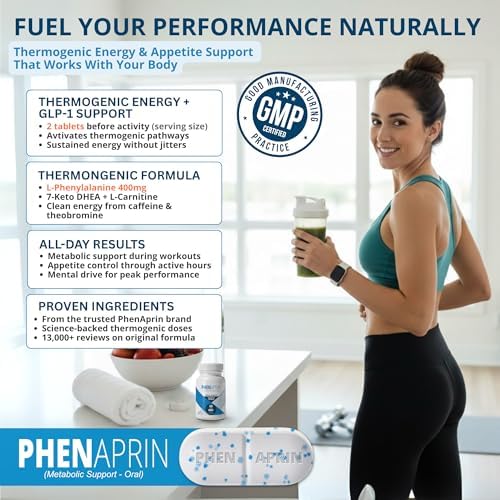 Advanced Appetite Suppressant & Thermogenic Fat Burner | Weight Loss Pills for Women & Men | Energy & Focus Formula with L-Phenylalanine