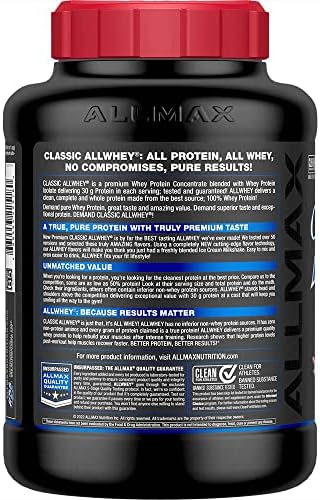 ALLMAX, CLASSIC ALLWHEY®, 100% Whey Protein, Strawberry, 5 lbs (2.27 kg)