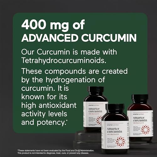 Smarter Nutrition Curcumin Softgels - Bioavailable with AstraGin & Black Cumin Seed Oil - 60 Count