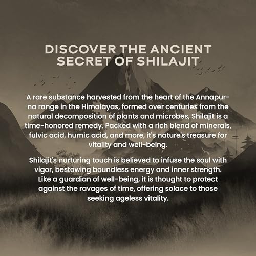 Pure Himalayan Shilajit Gold Resin with Ashwagandha - Strength & Vitality 20g