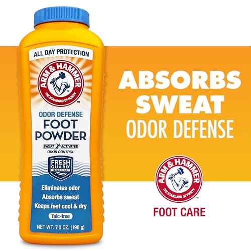Arm & Hammer Talc-Free Foot & Shoe Powder - Odor & Moisture Control (7oz, 3 Pack)