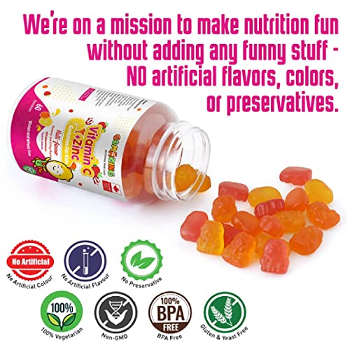 GUMAZING Vitamin C + Zinc for Kids - 60 Gummies, Immune Support Supplement