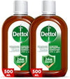 Dettol Antiseptic Disinfectant, Kills 99.9% Germs, Twin Pack 2x500ml