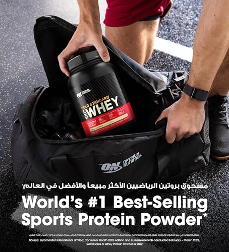 Optimum Nutrition Gold Standard 100% Whey Protein - 24g Protein, Vanilla Ice Cream, 2 lb