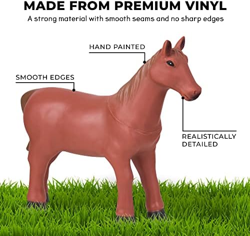 Learning Minds Jumbo Farm Animal Figures Set - Educational Toy for 1, 2, 3 Year Olds - 8-Piece Set for Creative Play
