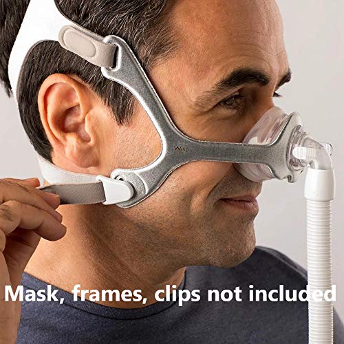 CPAP Wisp Nasal Mask Replacement Headwear Strap - Grey (2 Count)