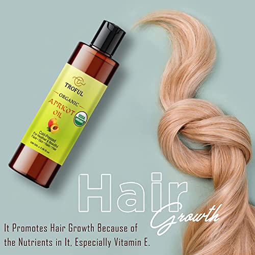 Organic Apricot Kernel Oil 100ml - Cold Pressed Carrier Oil for Skin, Face, Body & Hair Care - Anti-Aging Moisturizer for Normal & Oily Skin