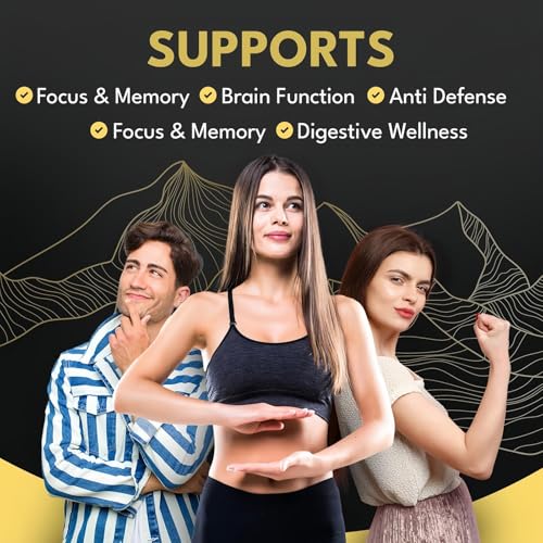 Shilajit Gummies 60ct - Natural Himalayan Shilajit Gold for Men & Women - Energy, Vitality & Endurance Support
