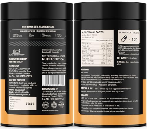 MyFitFuel Beta Alanine | 2000mg Per Serving 120 Capsules Endurance Booster