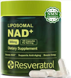 NAD Supplement with Resveratrol - 120 Capsules for Cellular Health & Anti-Aging