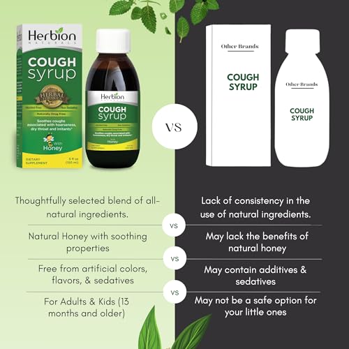 Herbion Naturals Honey Cough Syrup - Immune Support & Lung Health - 150ml