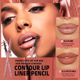 12 Colors Matte Velvet Lip Liner Set - Long Lasting Waterproof Lipstick Pencil