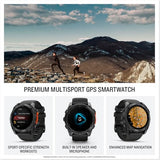 Garmin Fenix 8 - 51mm AMOLED Slate Gray Smartwatch with Black Silicone Band