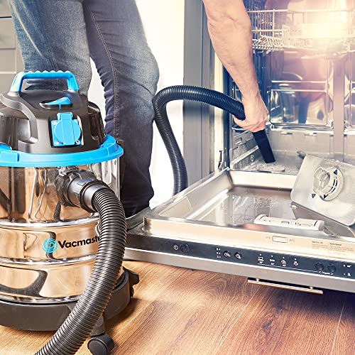 Vacmaster VQ1220SC Vacuum Cleaner - 1250W Industrial Wet/Dry Cleaner with 2-Year Warranty