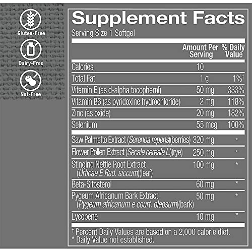 Ultimate Prostate Health Supplement with Saw Palmetto & Antioxidants – 20 Softgels