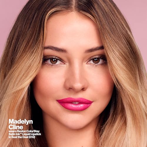 Revlon ColorStay Satin Ink Crown Jewels Lipstick 37 Majestic Rose, Lasting Liquid Lip