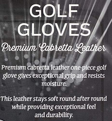 Kirkland Signature Premium Cabretta Leather Golf Gloves, Medium-Large 4-Pack