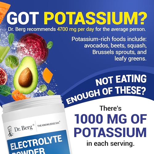 Dr. Berg Zero Sugar Hydration Keto Electrolyte Powder - Raspberry & Lemon Flavor - 100 Servings
