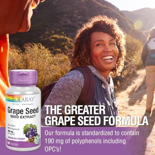 Solaray Grape Seed Extract With Bioflavonoids 60 Vegcaps